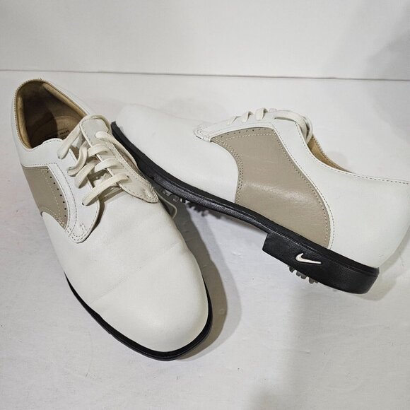 Nike Golf Shoes Womens Size 8.5 White Soft Spikes - Picture 5 of 8